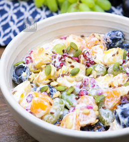 Fruit Salad with a honey orange yogurt dressing Recipe